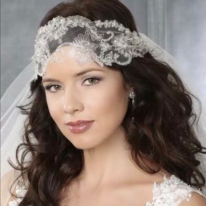 New Bel Aire Bridal Head Wrap Or Belt in Ivory